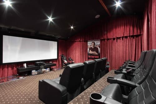 inside view looking at home theatre